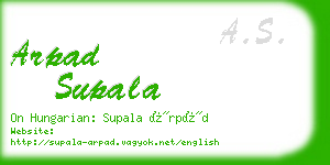 arpad supala business card